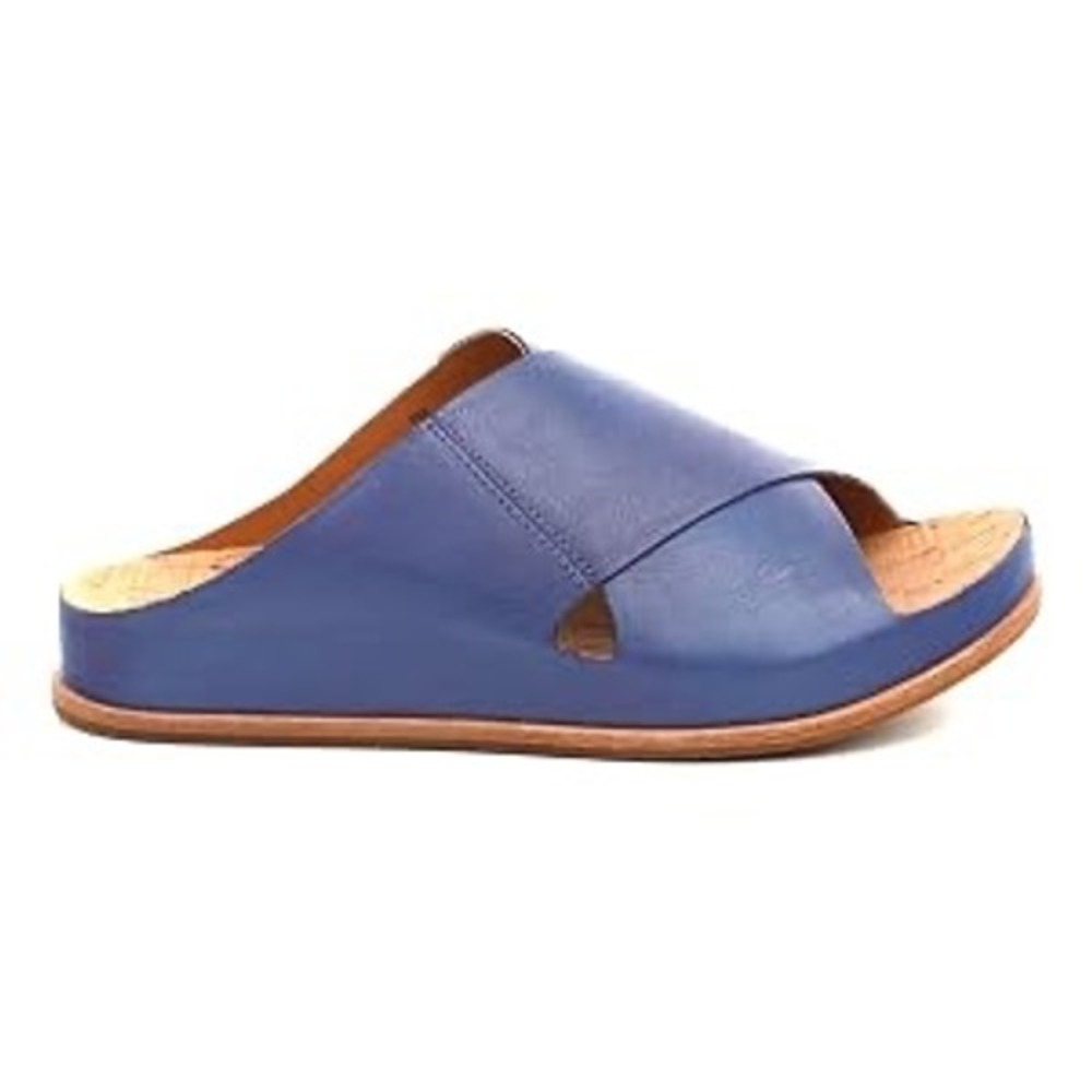 KORK-EASE Tutsi Cross-Band Women's Slip-On Sandals Navy Atlantik Size 10 Comfort